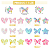 72Pcs 18 Style Fabric & Sequin Ornament  Accessories DIY-AR0002-23-2