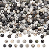 300Pcs 15 Styles Natural & Synthetic Mixed Gemstone Round Beads G-AR0005-78-1