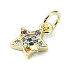 Brass Micro Pave Colorful Cubic Zirconia Pendants KK-H475-19G-01-2