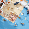 30Pcs 2 Colors Brass Cufflinks for Men FIND-HY0003-47-4