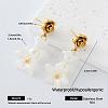 304 Stainless Steel Resin Stud Dangle Earrings for Women ST7029-8-1