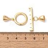 Brass Micro Pave Clear Cubic Zirconia Toggle Clasps KK-N254-77G-4