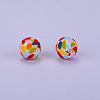 Printed Round Silicone Focal Beads SI-JX0056A-60-1