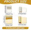 16Pcs 2 Styles Rack Plating Brass Glue-on Flat Pad Bails KK-AR0004-15-2