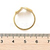Rectangle 304 Stainless Steel White Shell Cuff Rings for Women RJEW-G346-04G-02-5