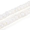 Luminous Handmade Silver Foil Glass Beads Strands FOIL-N029-02B-01-1