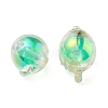 UV Plating Rainbow Iridescent Acrylic Beads OACR-F004-07I-2