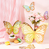 Coated Paper 3D Butterfly Display Decorations AJEW-WH0041-97-5