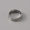 201 Stainless Steel Grooved Finger Ring Settings STAS-WH0027-27B-P-2