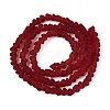 Frosted Transparent Glass Beads Strands GLAA-N016-4mm-26-3