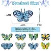 16Pcs 8 Styles Polyester Iron on Clothing Patches PATC-CJ0001-05-2