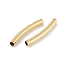 Brass Curved Tube Beads KK-H503-04G-03-2