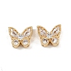 Brass Micro Pave Cubic Zirconia Multi-Strand Butterfly Links KK-K407-29G-01-1