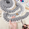 Tartan Polyester Pleated Lace Ribbon OCOR-WH0100-23-3