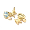 Brass Enamel Pendants KK-P334-32G-2