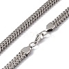 304 Stainless Steel Snake Chain Necklace with Lobster Claw Clasps for Men Women STAS-K249-01A-P-3