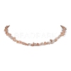 Natural Sunstone Chip Beaded Necklace NJEW-JN04616-05-1