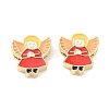 Christmas Brass Enamel Beads KK-I474-G12-1