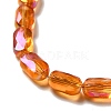 Transparent Electroplate Glass Beads Strands EGLA-F150-FR02-3