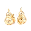 Brass Pave Clear Cubic Zirconia Pendants KK-L274-12G-2