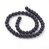 Synthetic Black Stone Beads Strands G508-1-2