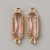 Golden Plated Brass Pave Glass Connector Charms LS-FIND-WH0110-728G-05-1