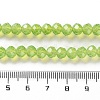 Baking Paint Transparent Glass Beads Strands DGLA-A034-J6MM-D07-4