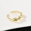 Brass Adjustable Open Cuff Rings for Women RJEW-R032-03G-3