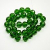 Half-Handmade Transparent Glass Beads Strands X-G02QB064-2