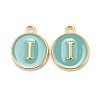 Golden Plated Alloy Enamel Charms X-ENAM-S118-05I-1