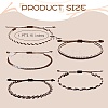 5Pcs 5 Style Nylon Thread Woven Braided Bracelets Set BJEW-SW00052-7