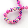 Dyed Natural Ocean White Jade Round Bead Strands G-R295-6mm-10-2
