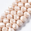 Electroplate Glass Beads Strands EGLA-A034-P6mm-A17-1