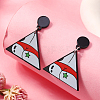 Acrylic Printed Bikini with Unique Stud Earrings LK4392-2-1