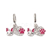 Rack Plating Alloy Crystal Rhinestone European Dangle Charms FIND-C055-28P-1