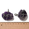 Natural Amethyst Copper Wire Wrapped Pendants G-K338-07P-01-3