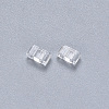 2-Hole Transparent Glass Seed Beads SEED-S031-M-001-2