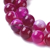 Natural Striped Agate/Banded Agate Beads Strands X-G-G582-6mm-56-3
