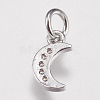 Brass Micro Pave Cubic Zirconia Charms X-ZIRC-E147-59P-2