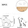 304 Stainless Steel Puppy Charms STAS-UN0003-82-4