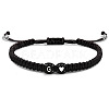 304 Stainless Steel Alphabet Beads Braided Bead Bracelets RY3090-7-1