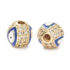 Brass Micro Pave Cubic Zirconia Beads ZIRC-A019-16G-A02-2