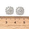 Flower Brass Clear Cubic Zirconia Bead Caps KK-V008-01P-3