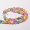 Crackle Glass Round Beads Strands CCG-E001-6mm-02-2