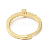 Rack Plating Brass Clear Cubic Zirconia Number 7 Adjustable Rings for Women RJEW-S407-09G-07-3