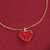 Valentine's Day Sterling Silver Pendant Necklaces NJEW-BB35440-G-4