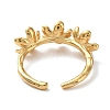 304 Stainless Steel Flower Open Cuff Ring Findings LS-STAS-K263-04G-3