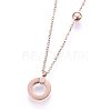 304 Stainless Steel Pendant Necklaces NJEW-G318-01-3