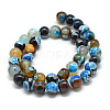 Dyed Natural Fire Crackle Agate Beads Strands G-T042-6mm-A15-2