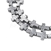Electroplated Natural Lava Rock Beads Strands G-A256-A01-01D-2